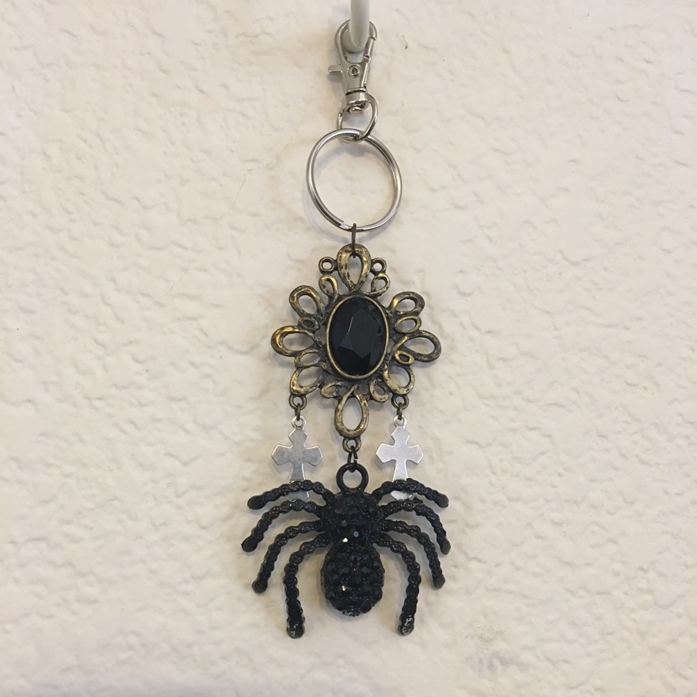 Vintage repurpose salvaged estate gem keychain